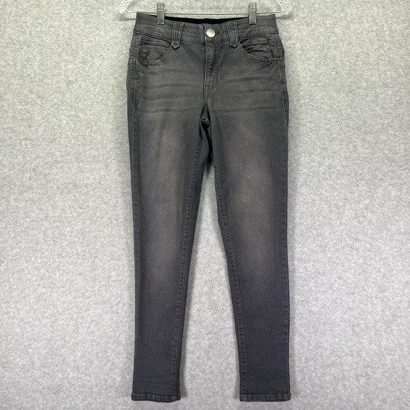 Democracy Jeans Womens 2 Gray Ab Solution Skinny Stretch Jegging Denim - Picture 1 of 8